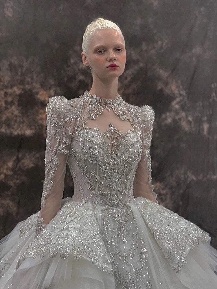 White Fairy A-line Tulle Bridal Wedding Dress, Customizable Prom Party Ball Gown, Romantic Boho Lolita Princess Sweetheart