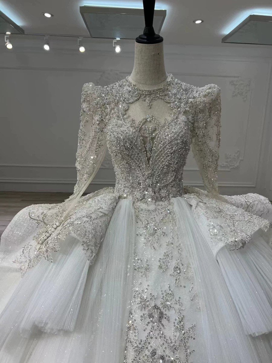 White Fairy A-line Tulle Bridal Wedding Dress, Customizable Prom Party Ball Gown, Romantic Boho Lolita Princess Sweetheart