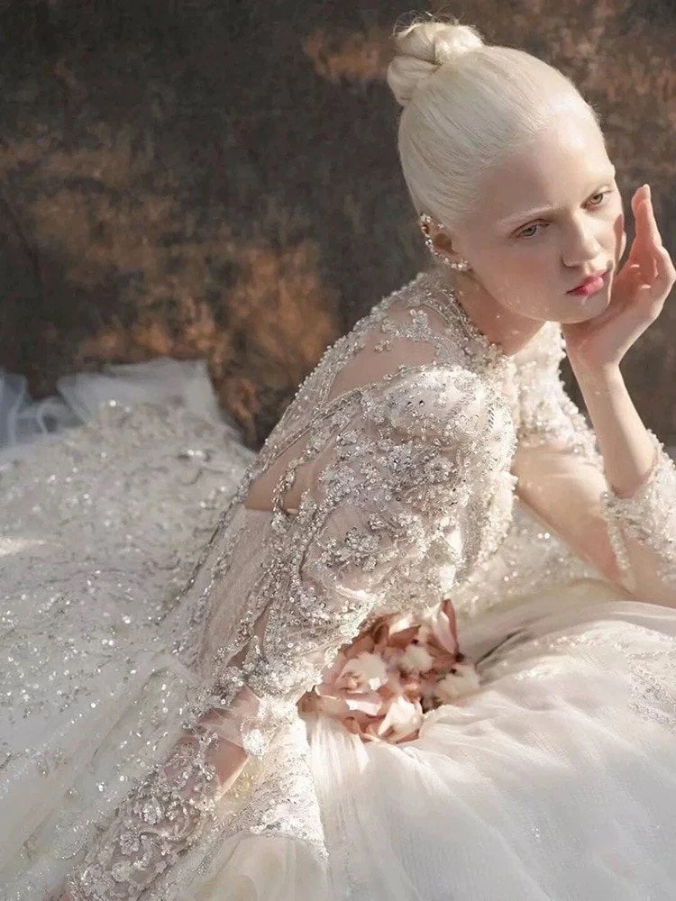 White Fairy A-line Tulle Bridal Wedding Dress, Customizable Prom Party Ball Gown, Romantic Boho Lolita Princess Sweetheart