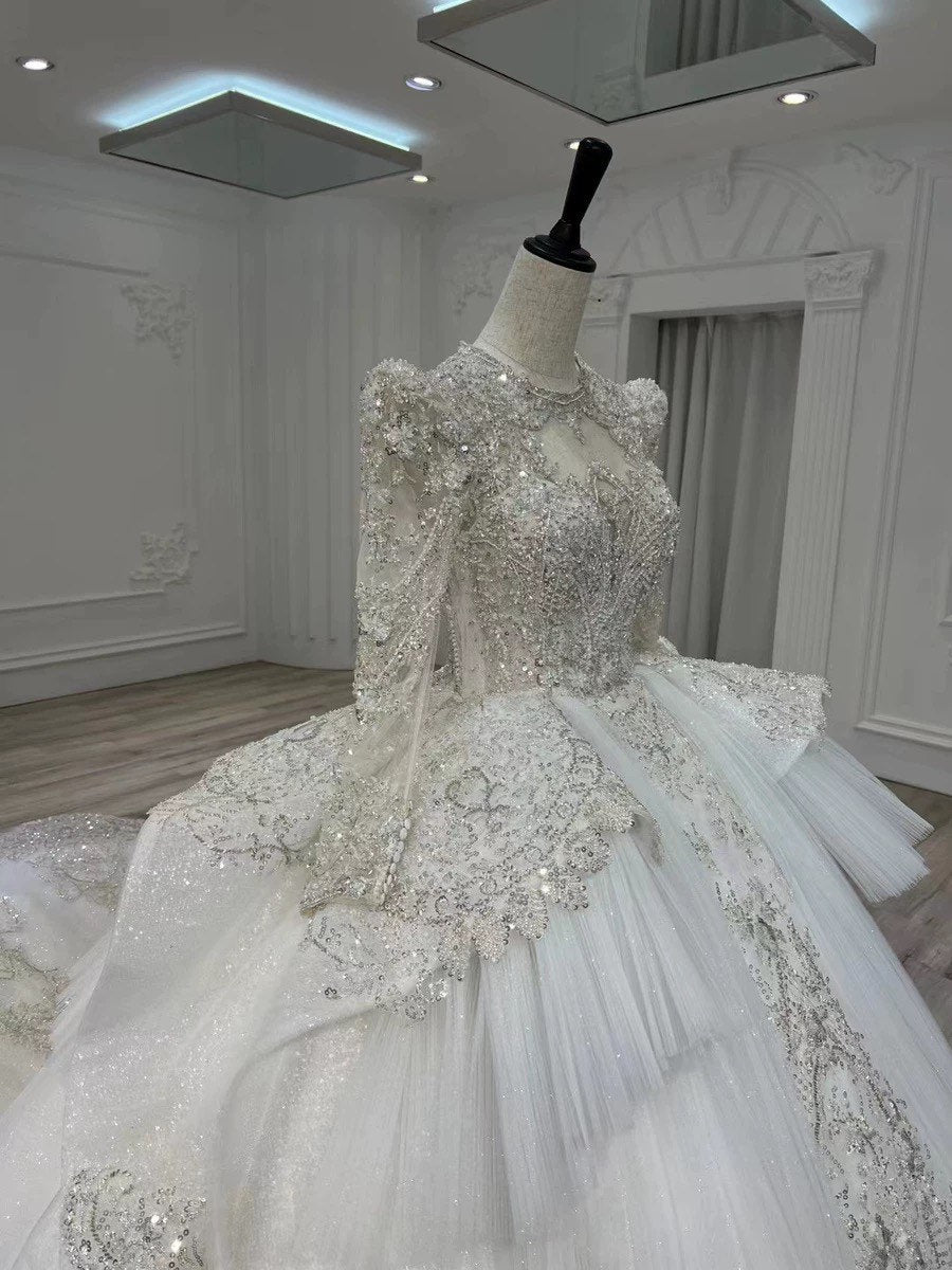 White Fairy A-line Tulle Bridal Wedding Dress, Customizable Prom Party Ball Gown, Romantic Boho Lolita Princess Sweetheart