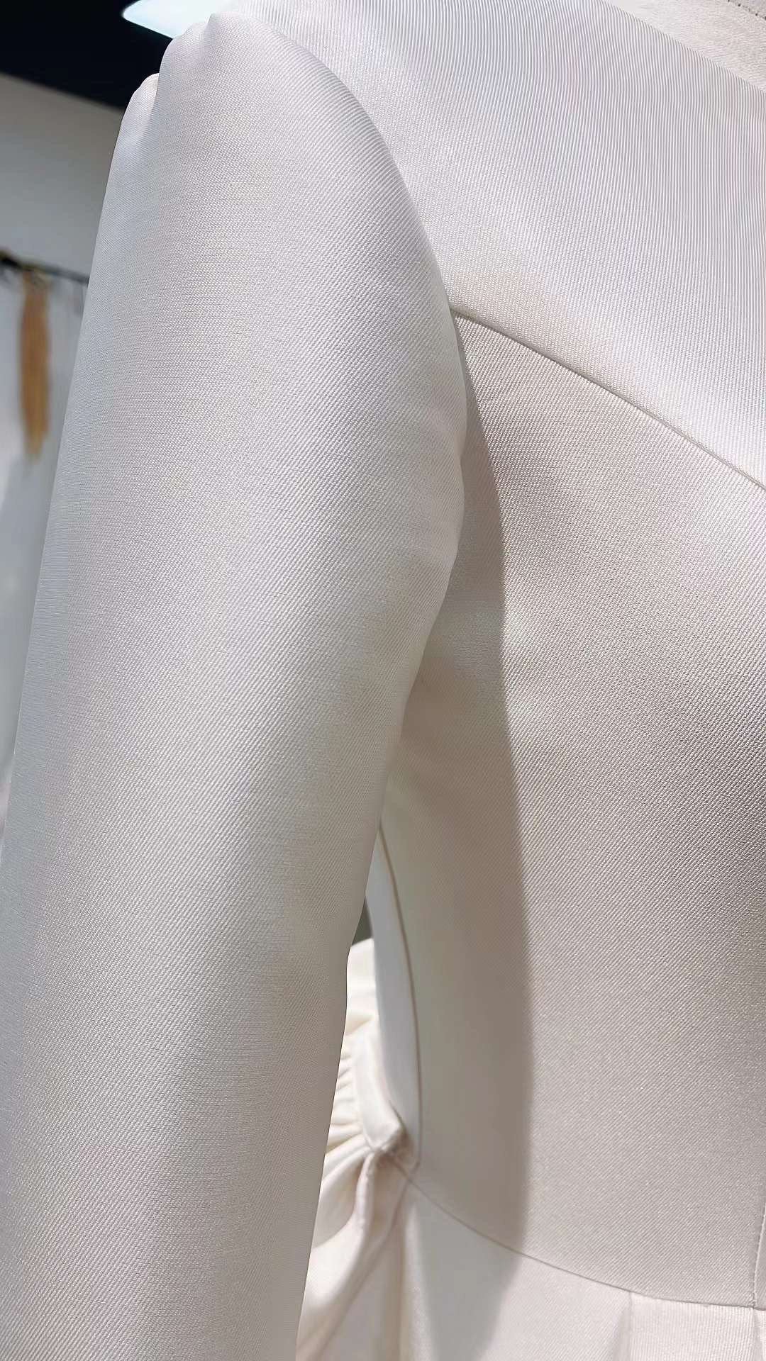 Long sleeve satin wedding dress, minimalist simple modest courthouse wedding dress, custom unique ball gown, classic & elegant bridal dress
