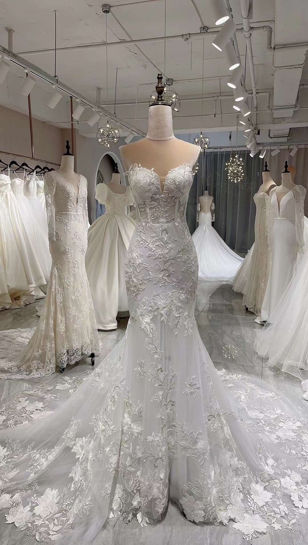 Custom Corset Lace Mermaid Wedding Bridal Dress with Handmade 3D Flowers, Sexy Elegant Party & Formal Event Gown Custom Corset Lace Mermaid Wedding Bridal Dress with Handmade 3D Flowers, Sexy Elegant Party & Formal Event Gown