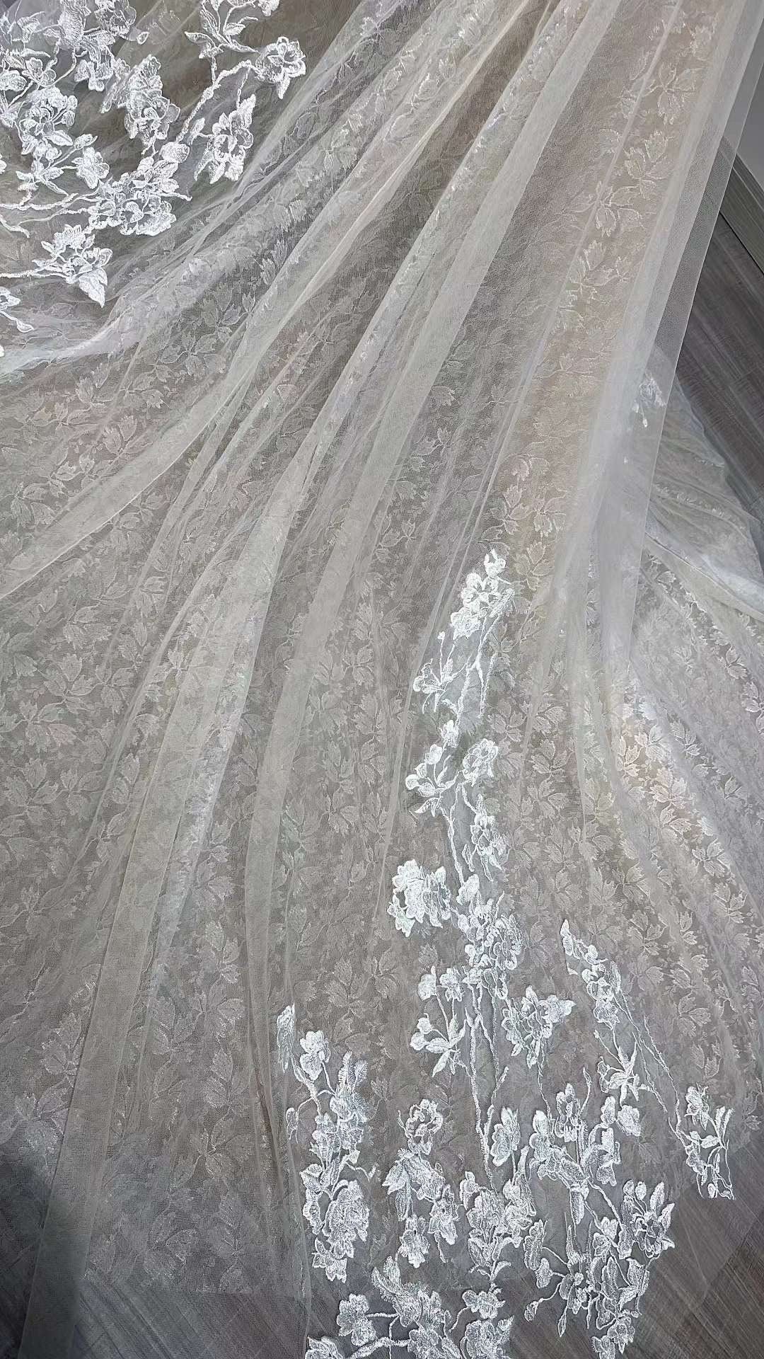 Deep V Lace Mermaid Wedding Bridal Dress, Sexy Luxury Prom Gown, Courthouse Civil Wedding Reception Elopement Dress, Fairy Boho Romantic