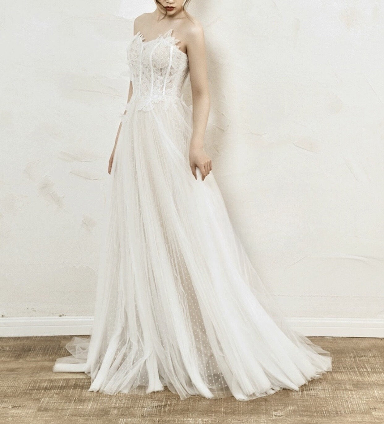 Fairy floral 3D butterfly wedding prom dress, custom unique courthouse civil gown, casual romantic reception elopement rehearsal dress