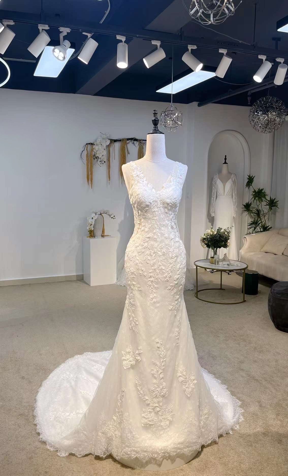 Fairy Lace Mermaid Wedding Bridal Reception Dress, Elegant Romantic Co Shindig Threads Fairy Lace Mermaid Wedding Bridal Reception Dress, Elegant Romantic Co Shindig Threads