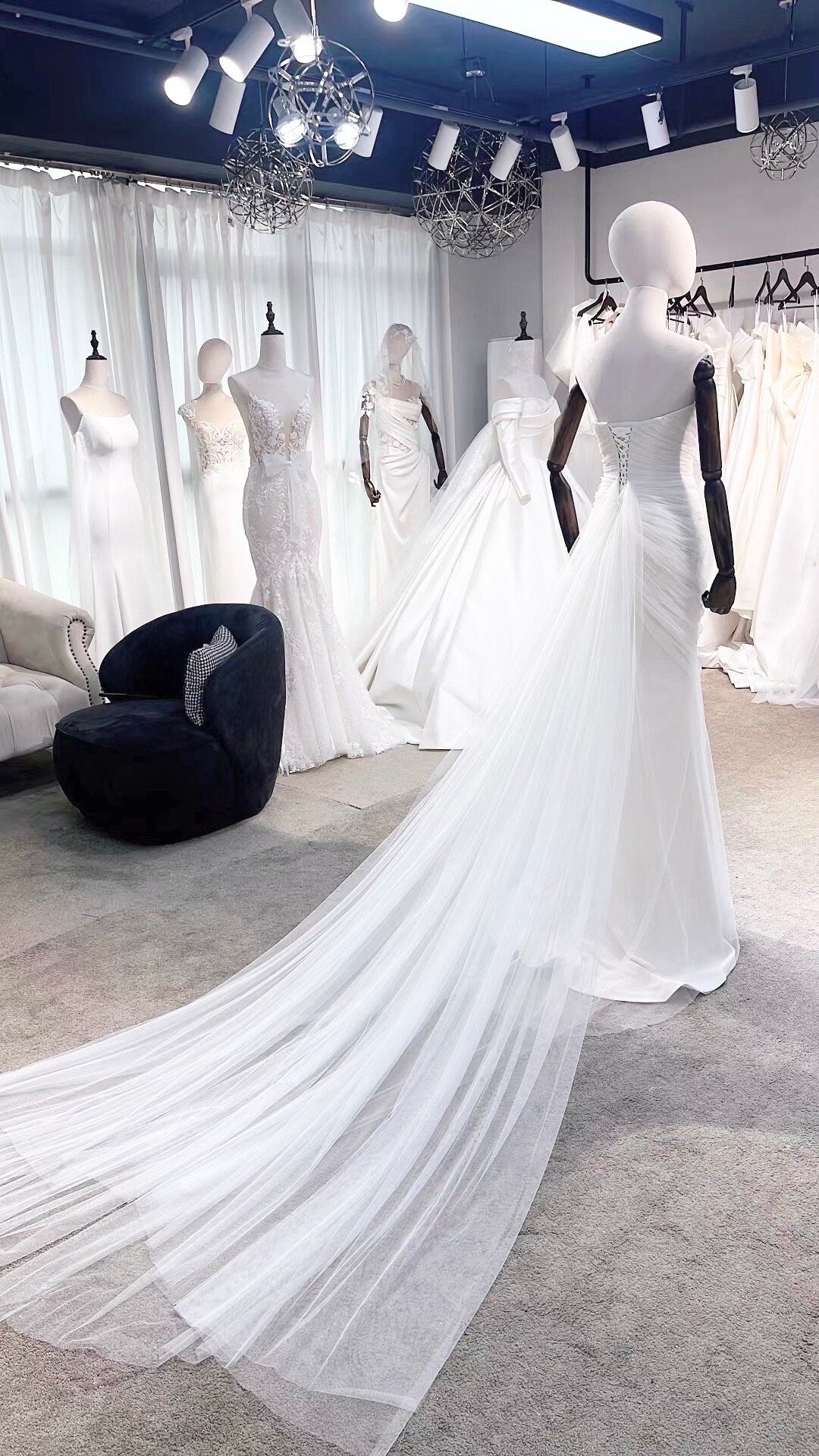 Minimalist Simple Tulle Wedding Prom Dress, Custom Fairy Unique Courthouse Civil Reception Dress, Casual Elopement Rehearsal Dinner Dress