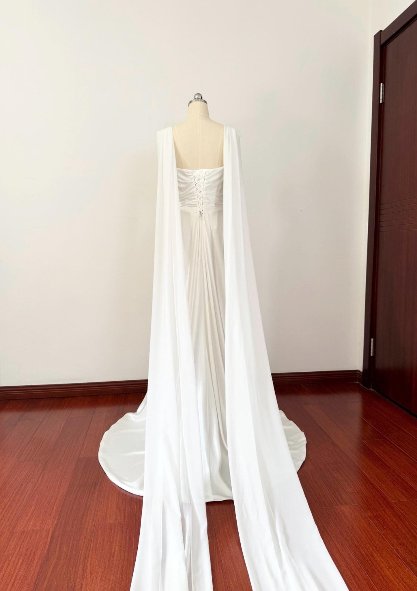 Minimalist Satin Corset Wedding Bridal Dress, Custom Simple Elegant Prom Party Gown, Courthouse Civil Reception Elopement Dress
