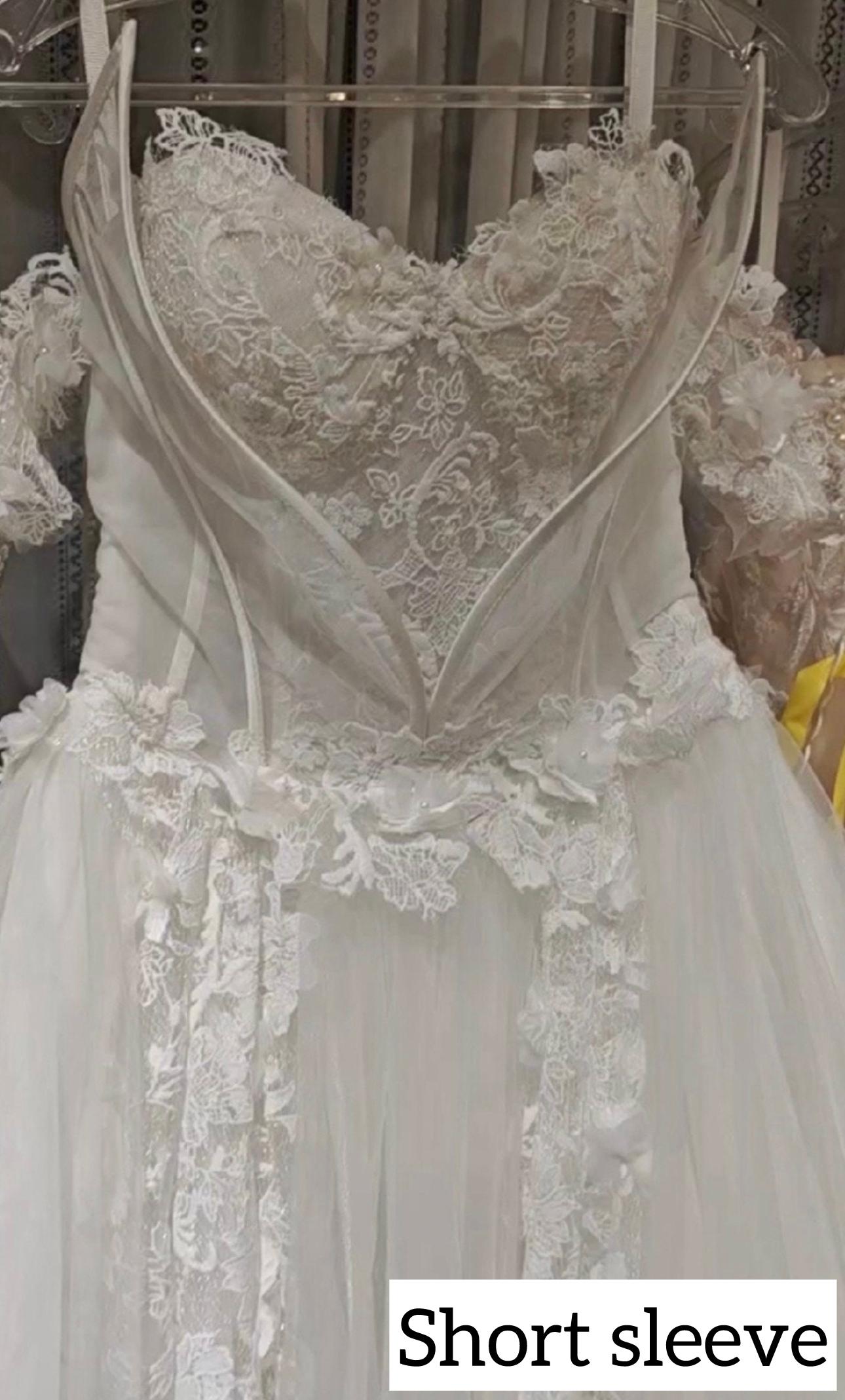 Long Sleeve Fairy Floral Corset A-line Wedding Prom Dress, Custom Simple Modest Reception Elopement Unique Courthouse Civil Gown
