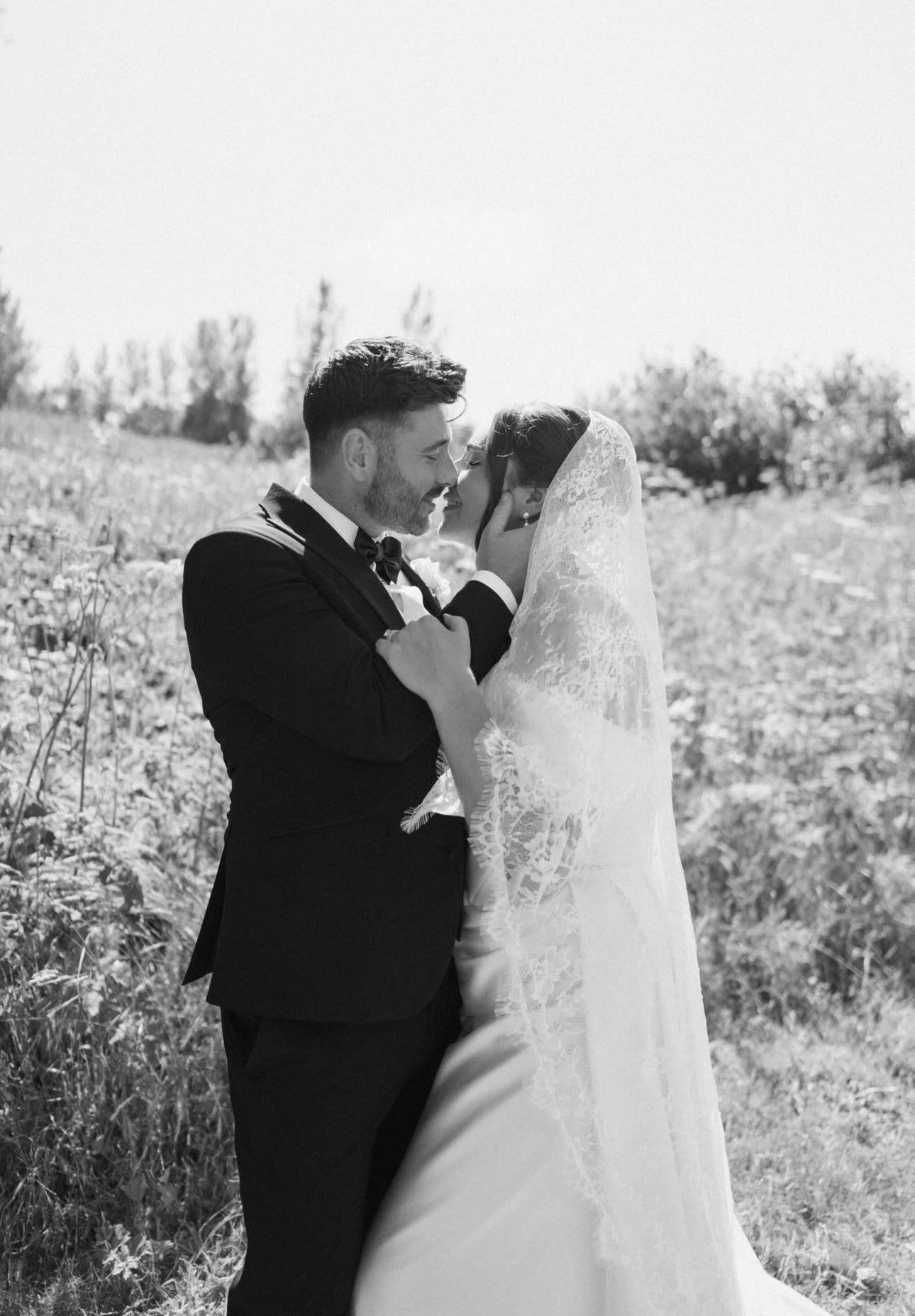 Molly | Minimalist Satin Corset Wedding Dress with Scarf and Detachable Train & Sleeves