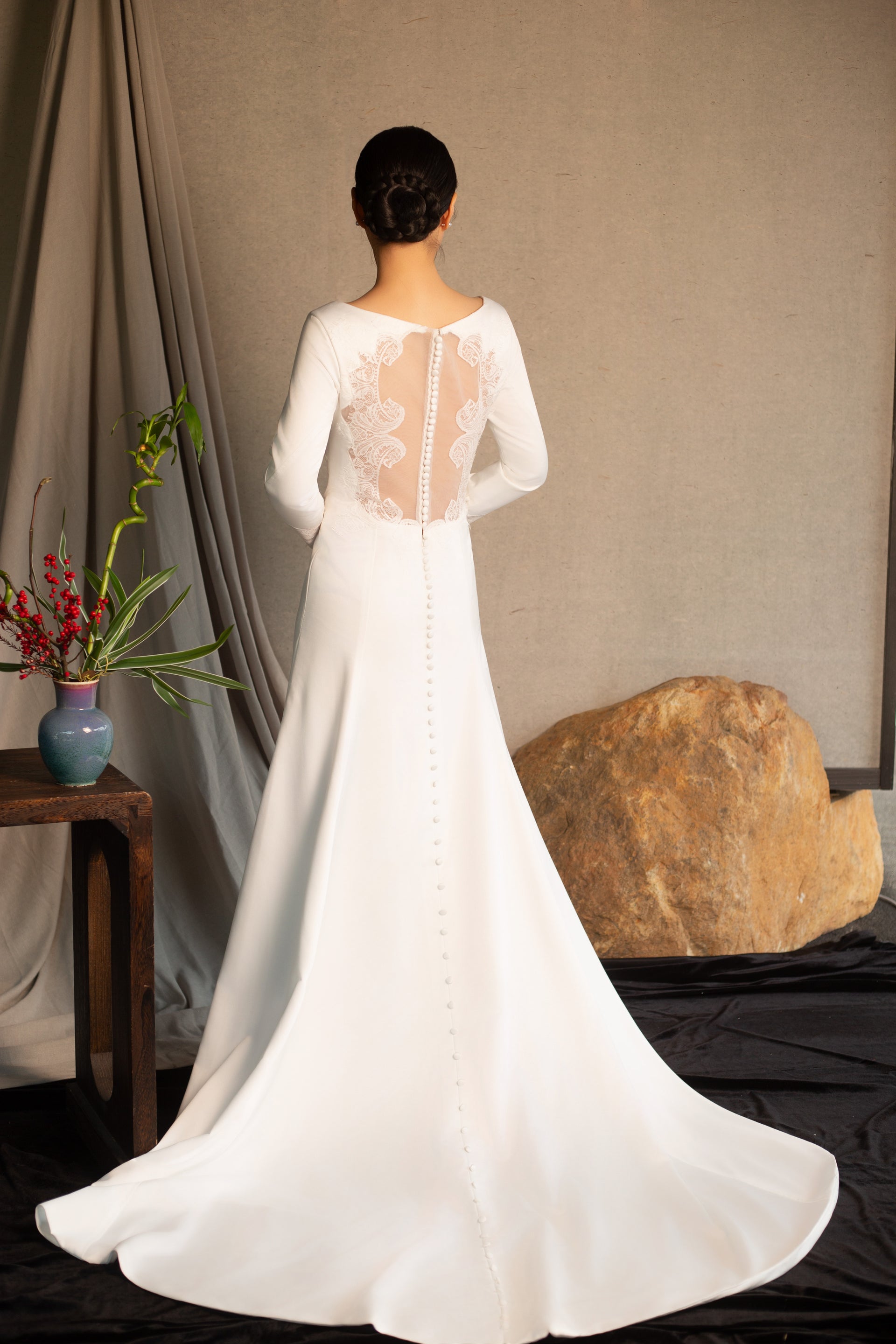 Bella | Custom Twilight Bella's Ivory Satin Lace Back Wedding Bridal D Shindig Threads Bella | Custom Twilight Bella's Ivory Satin Lace Back Wedding Bridal D Shindig Threads