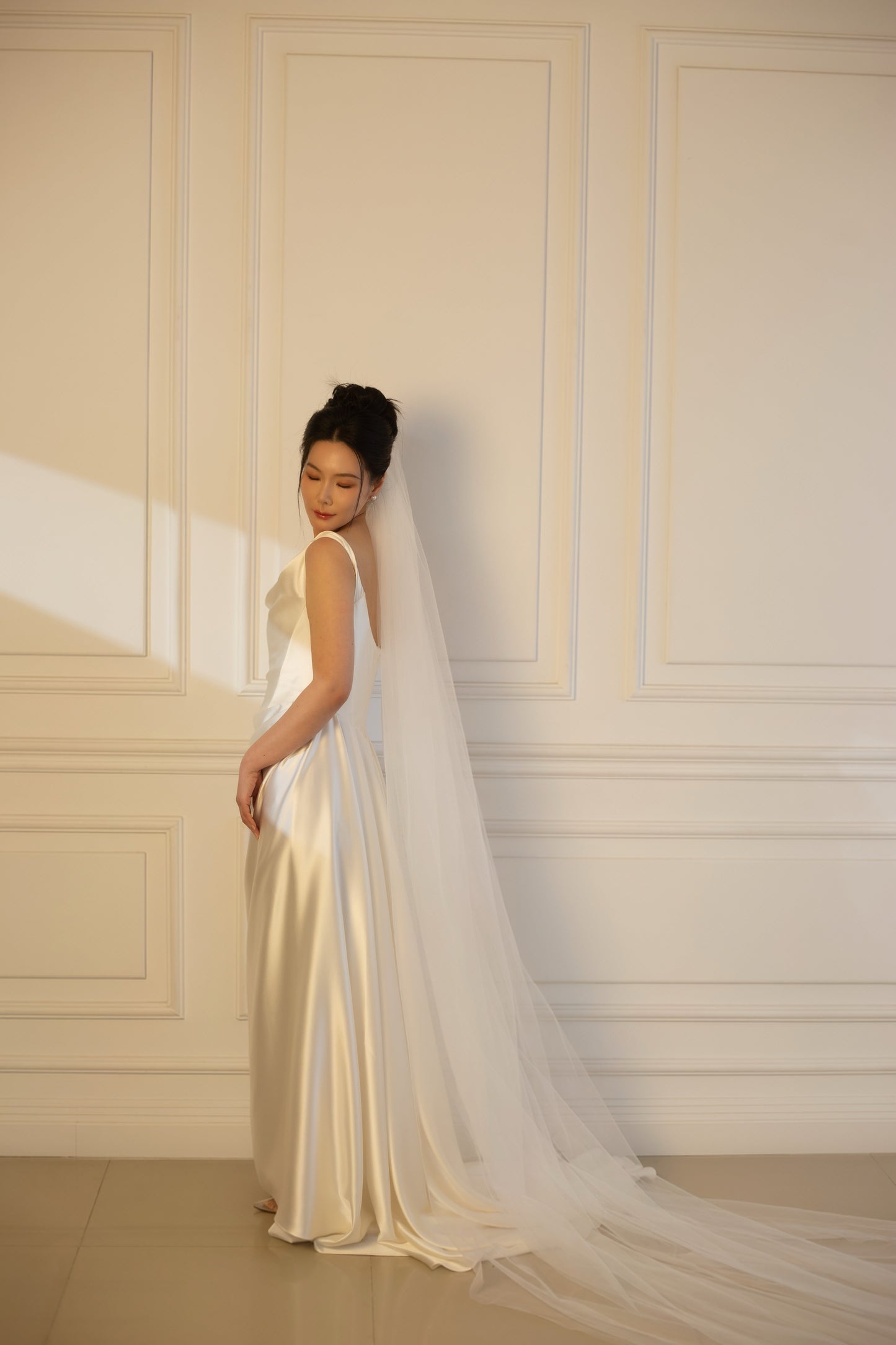 Amalie | Minimalist Satin Corset Wedding Dress
