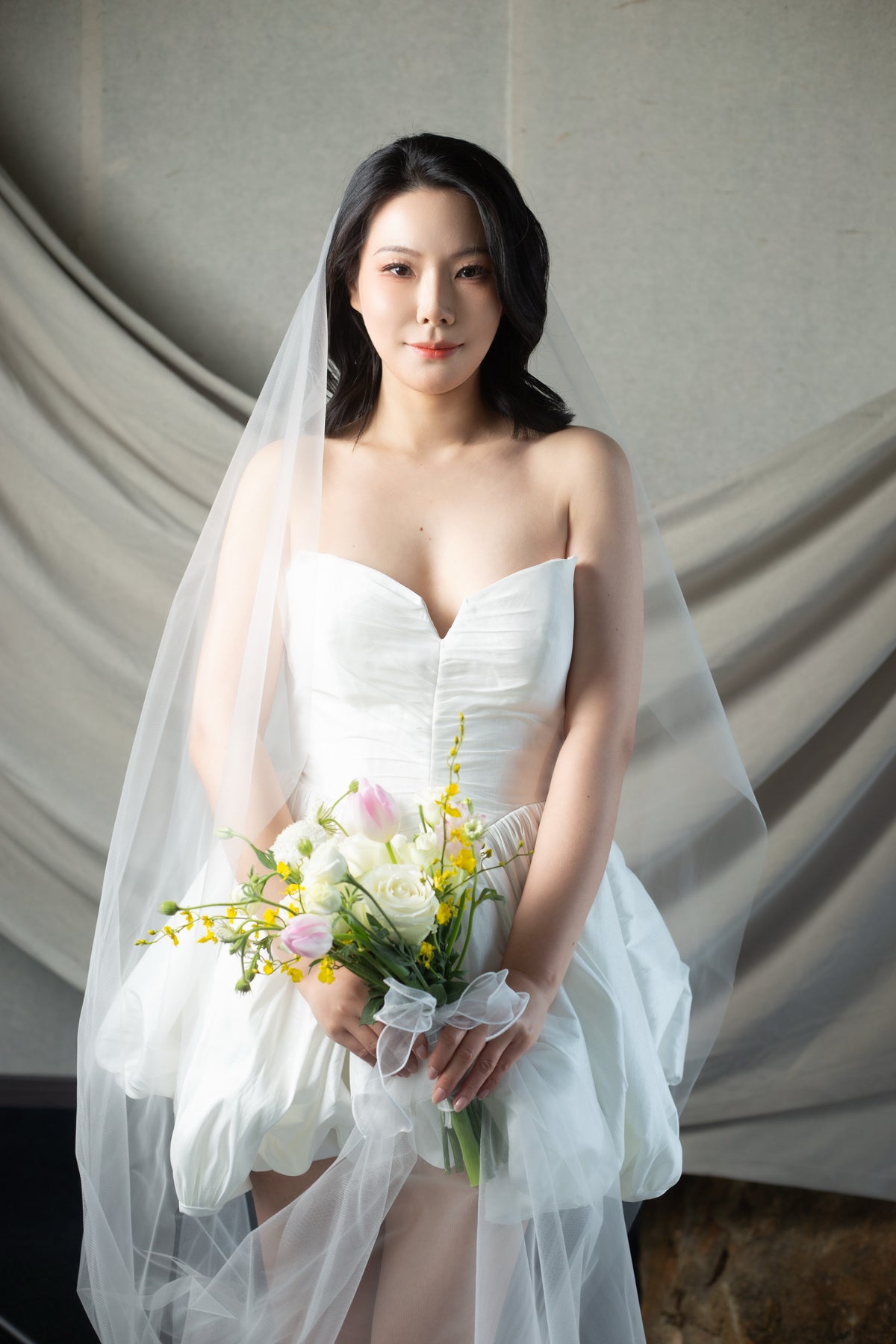 Tabitha | Minimalist Taffeta Short Wedding Dress
