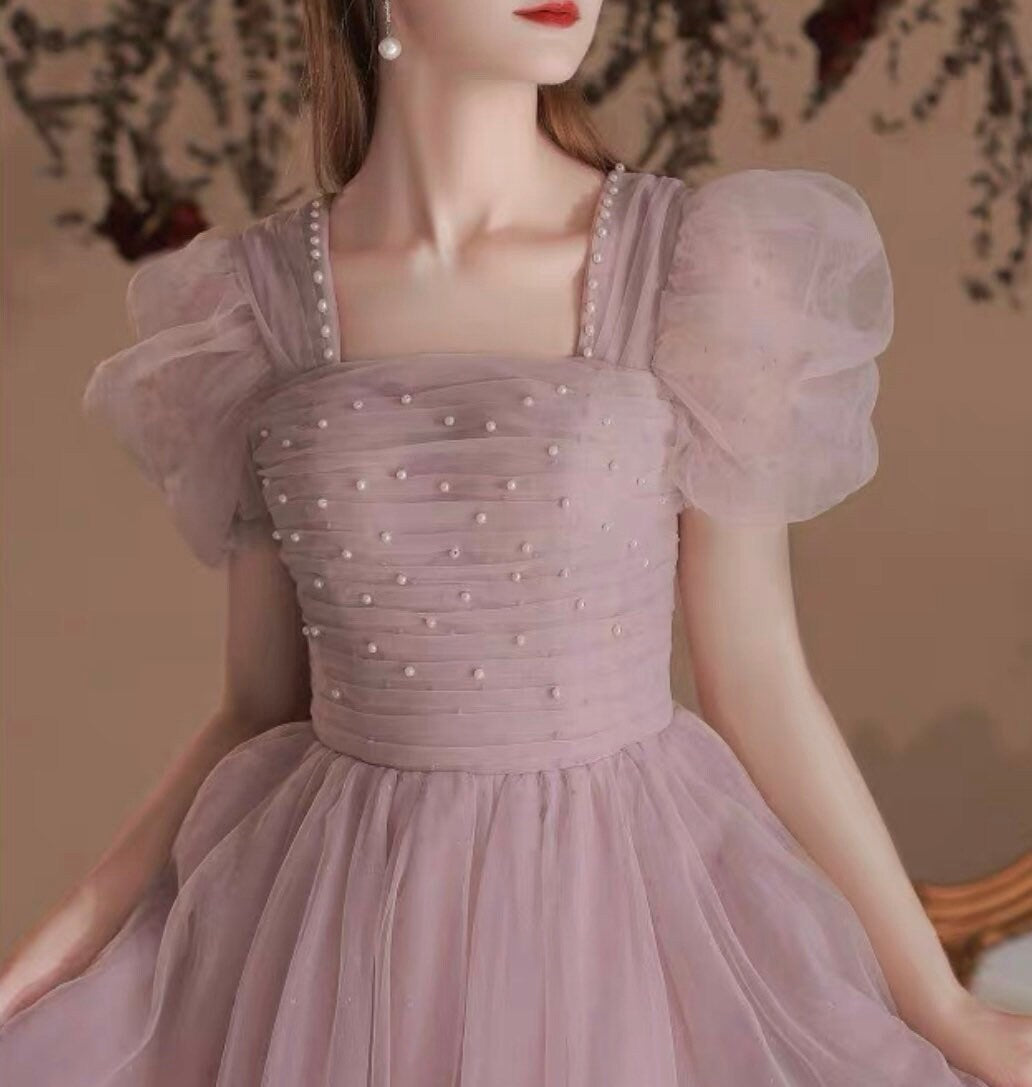 Purple Fairy A-line Wedding Bridal Dress Boho Lolita Princess Style Prom Party Gown Bridesmaid Dress