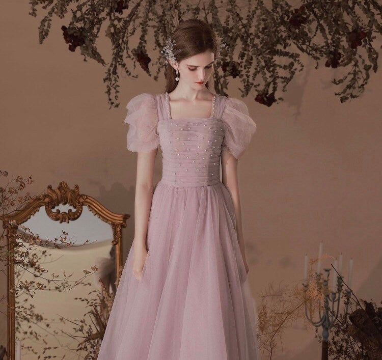 Purple Fairy A-line Wedding Bridal Dress Boho Lolita Princess Style Prom Party Gown Bridesmaid Dress