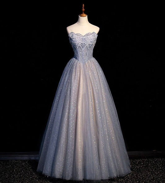 Blue Fairy A-line Wedding Bridal Dress, Prom Party Gown, Bridesmaid & Wedding Guest Dress, Customizable, Romantic Lolita Princess Style