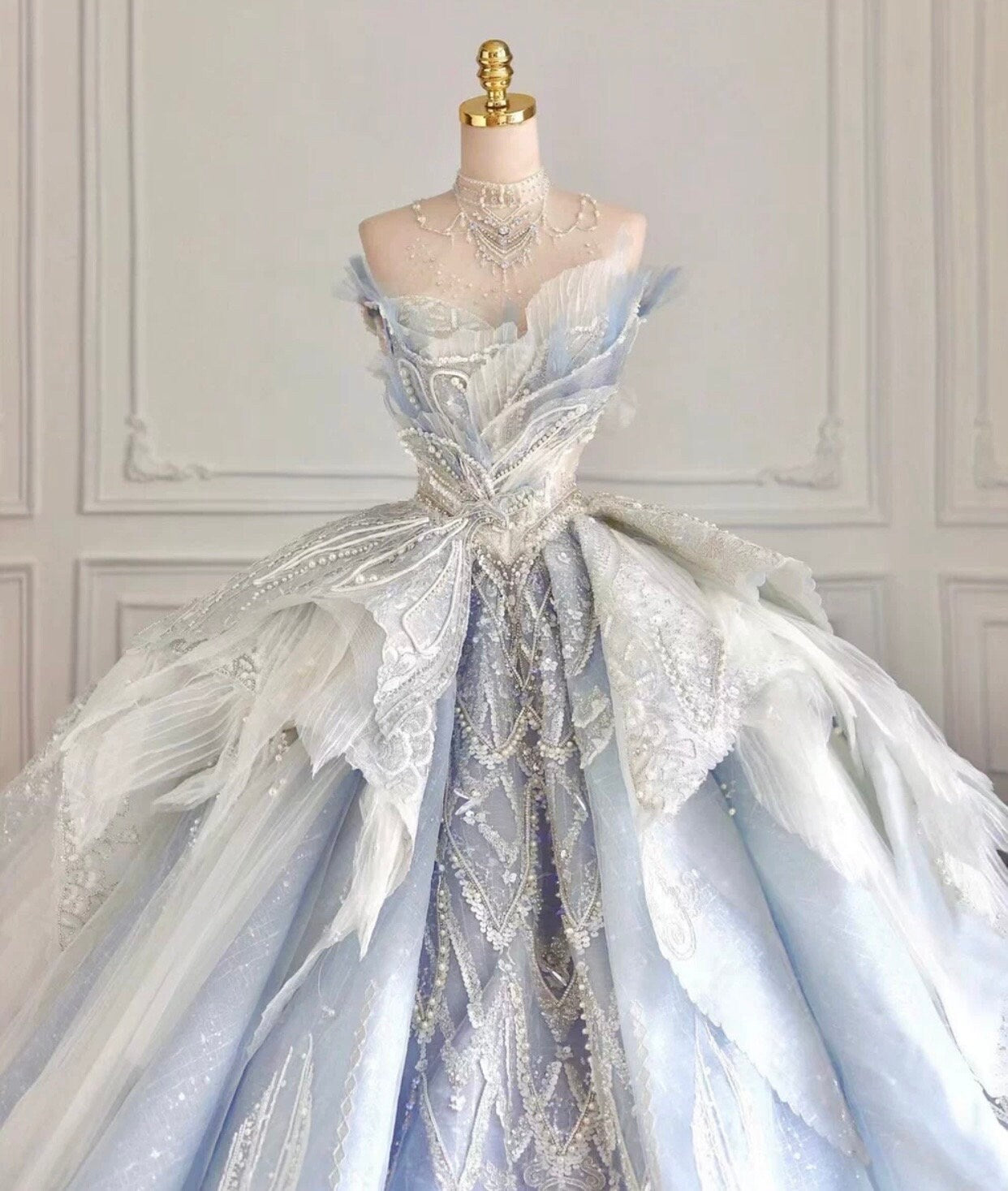 Fairy Unique A-line Luxury Bridal Wedding Dress, Custom Prom Party Ball Gown, Romantic Boho Lolita Princess Sweetheart