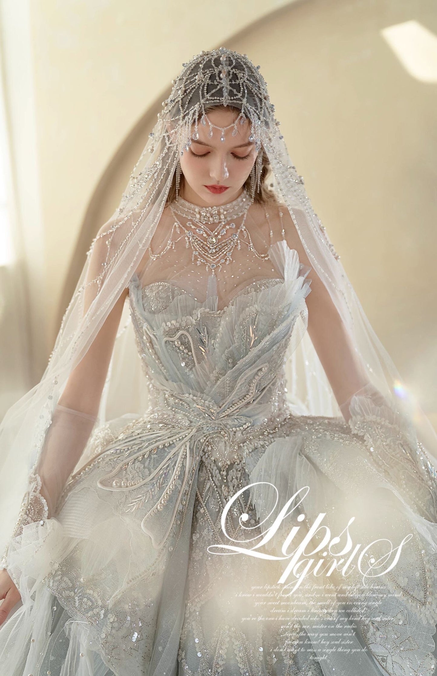 Fairy Unique A-line Luxury Bridal Wedding Dress, Custom Prom Party Ball Gown, Romantic Boho Lolita Princess Sweetheart