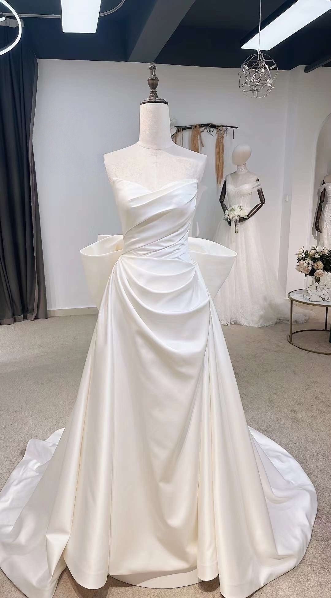 corset satin wedding dress Sculpted Bodice making every step a statement of grace and beauty Solana Ensemble Elegant Basque