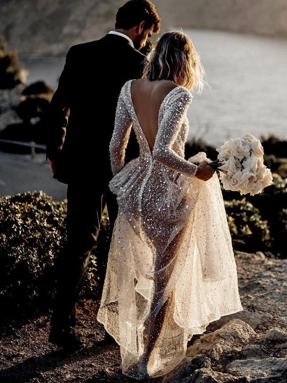 luxury beaded wedding dresses Luxury Beaded Wedding Dress: African Homecoming Gown