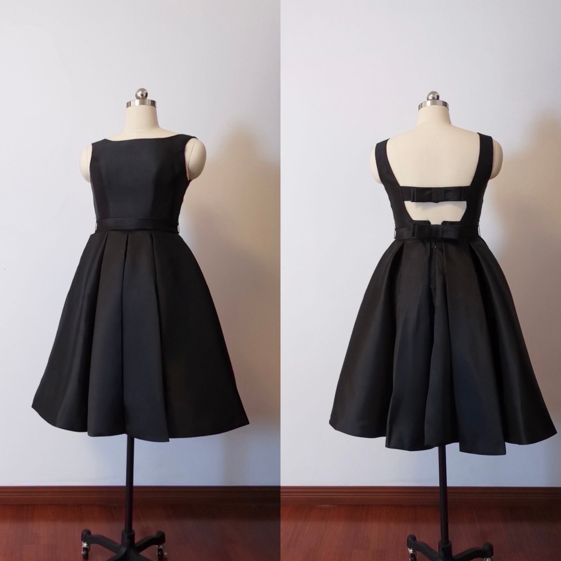 Audrey | Black mini dress w bow, Minimalist short satin wedding dress, Rehearsal dinner Elopement Dress, Bridal shower dress, Engagement dress - US 2 ... Audrey | Black mini dress w bow, Minimalist short satin wedding dress, Rehearsal dinner Elopement Dress, Bridal shower dress, Engagement dress - US 2 ...