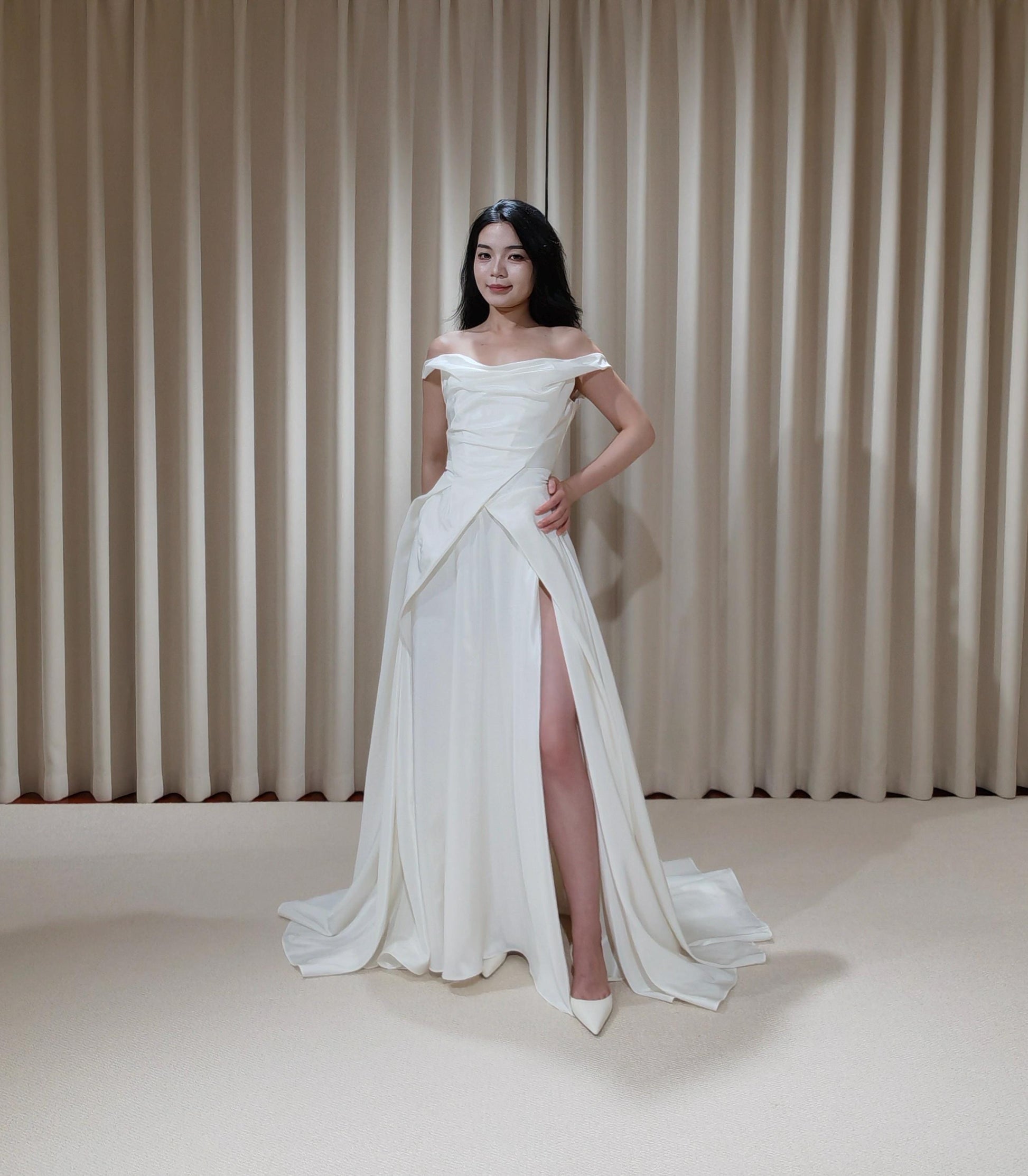 silk taffeta ball gown wedding dress Florence BALL GOWN wedding dress by OKSANA MUKHA