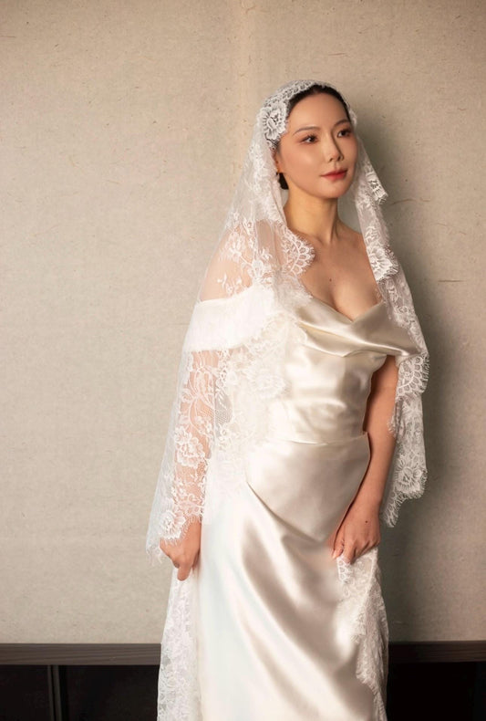 Wedding Full Lace Veil, 1 tier