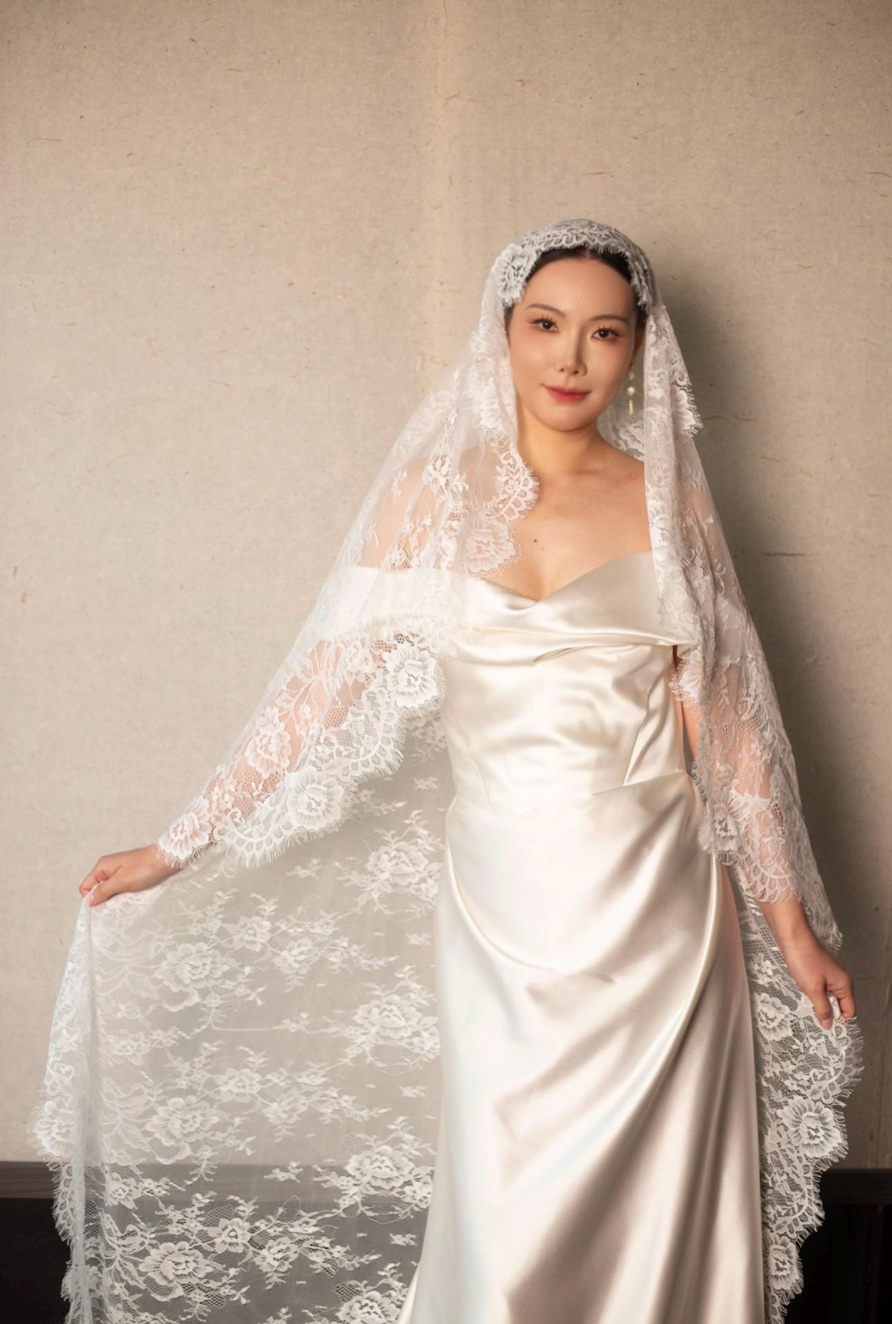 Wedding Full Lace Veil, 1 tier