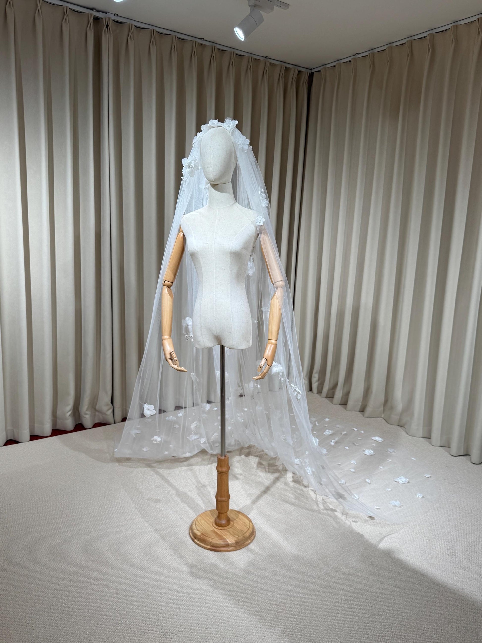 1 Tier 3D Flower Wedding Veil