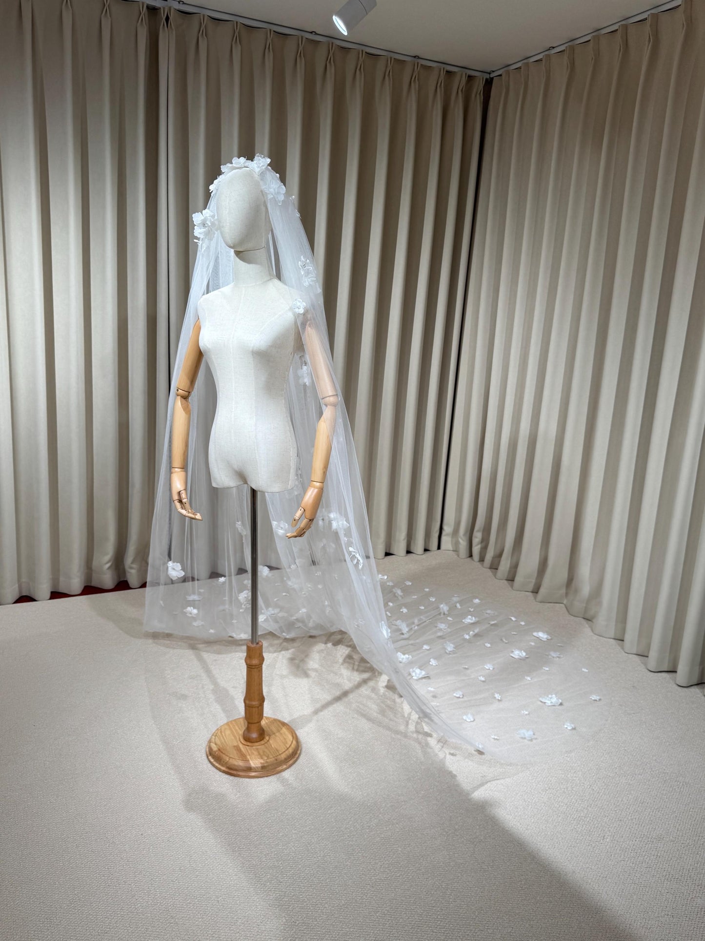 1 Tier 3D Flower Wedding Veil