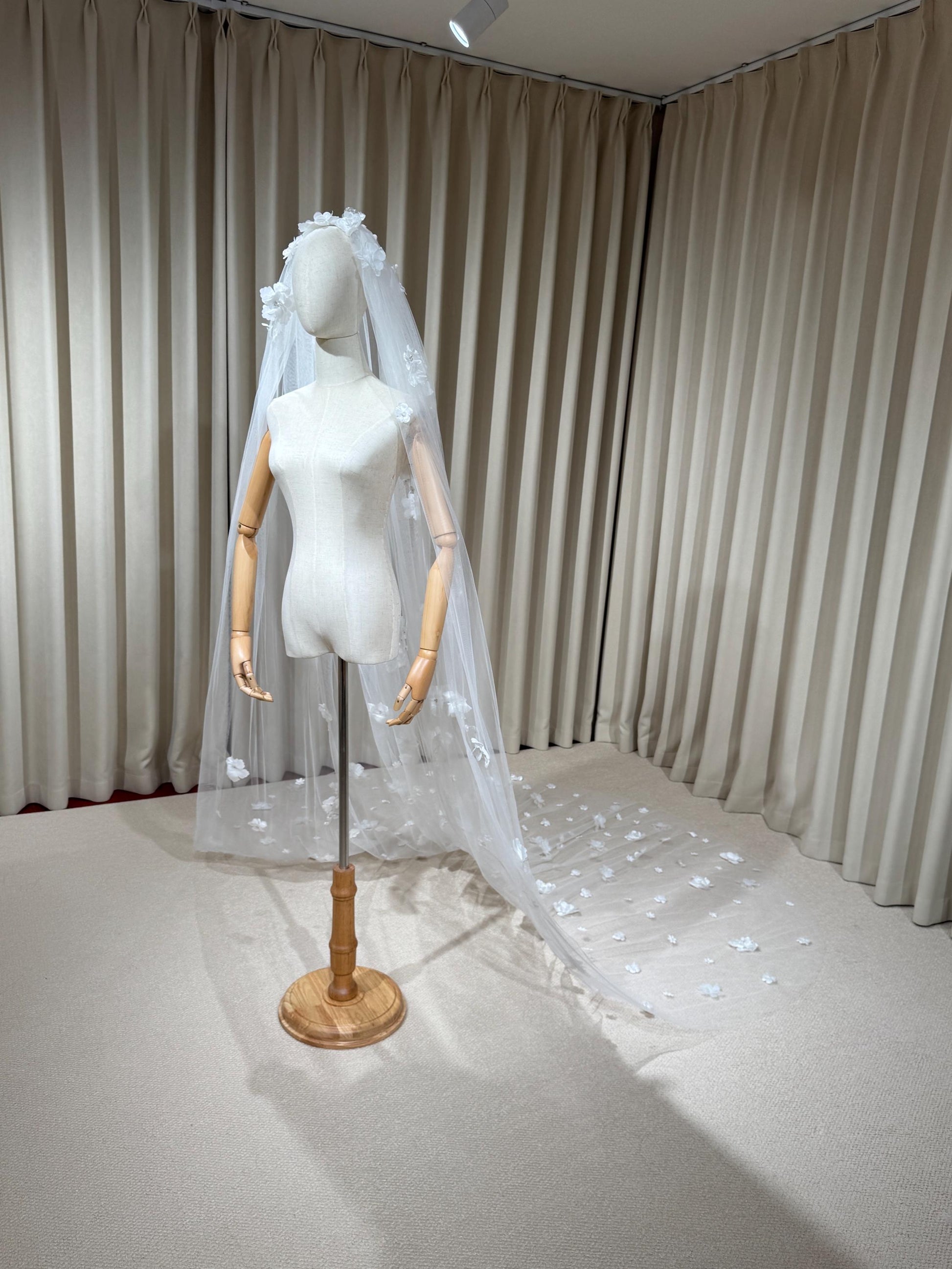 1 Tier 3D Flower Wedding Veil