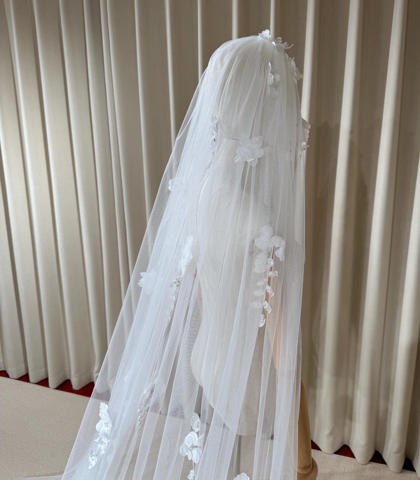 1 Tier 3D Flower Wedding Veil