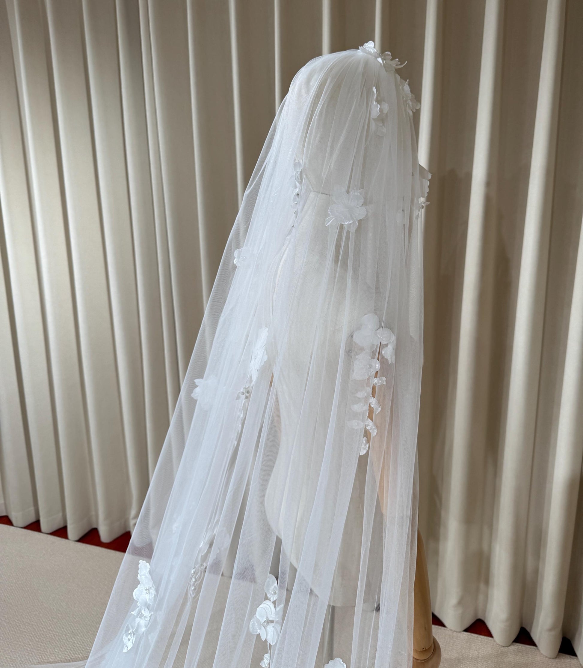 1 Tier 3D Flower Wedding Veil