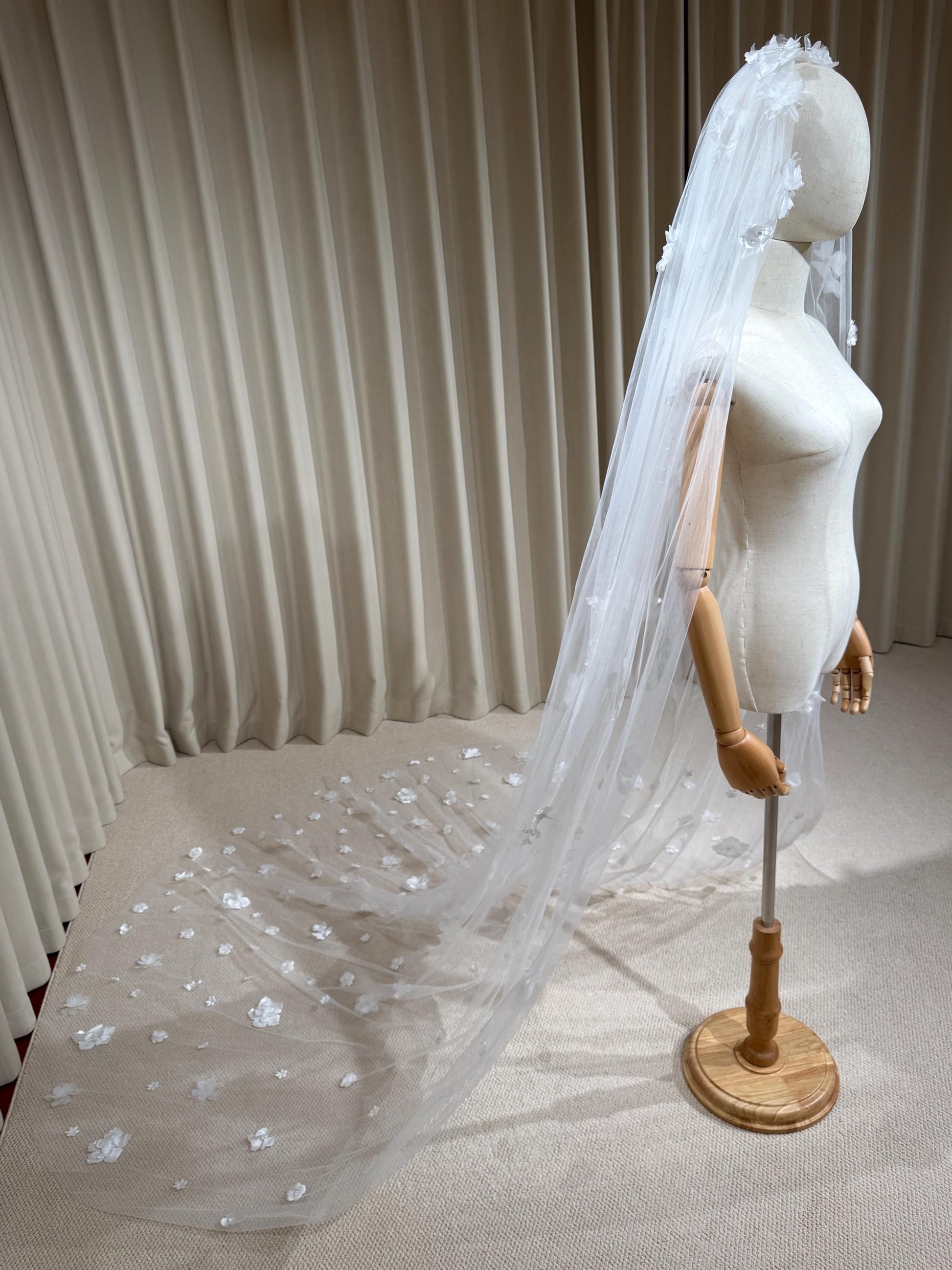 1 Tier 3D Flower Wedding Veil
