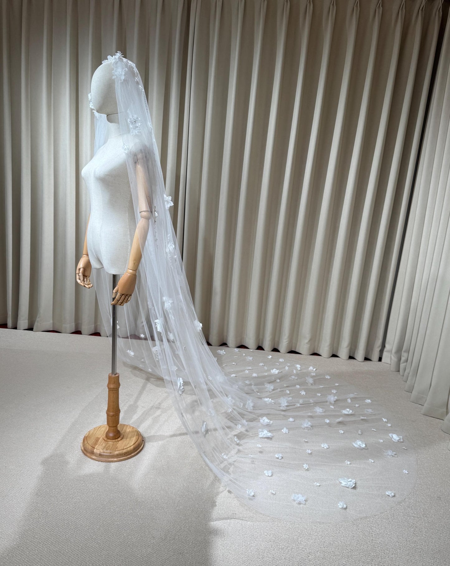 1 Tier 3D Flower Wedding Veil