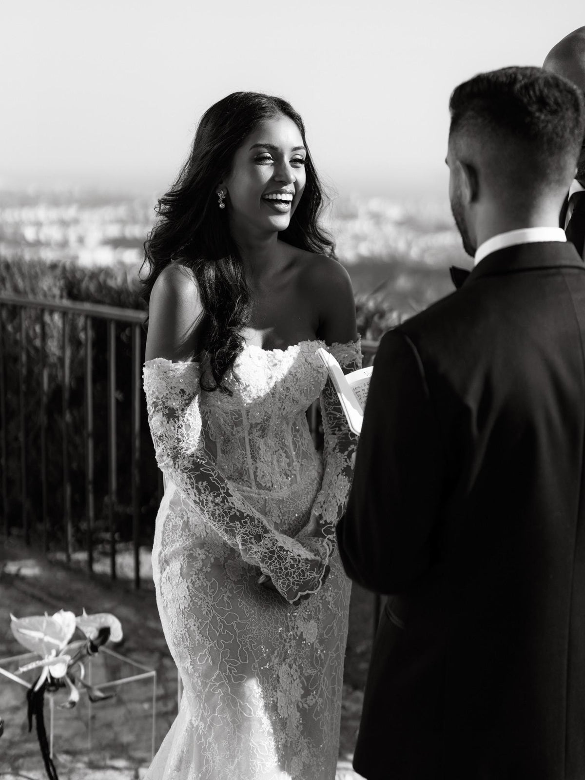 Off the Shoulder Lace Corset Mermaid Wedding Dress with Detachable Long Sleeves, Custom Floral Bridal Gown | Unni